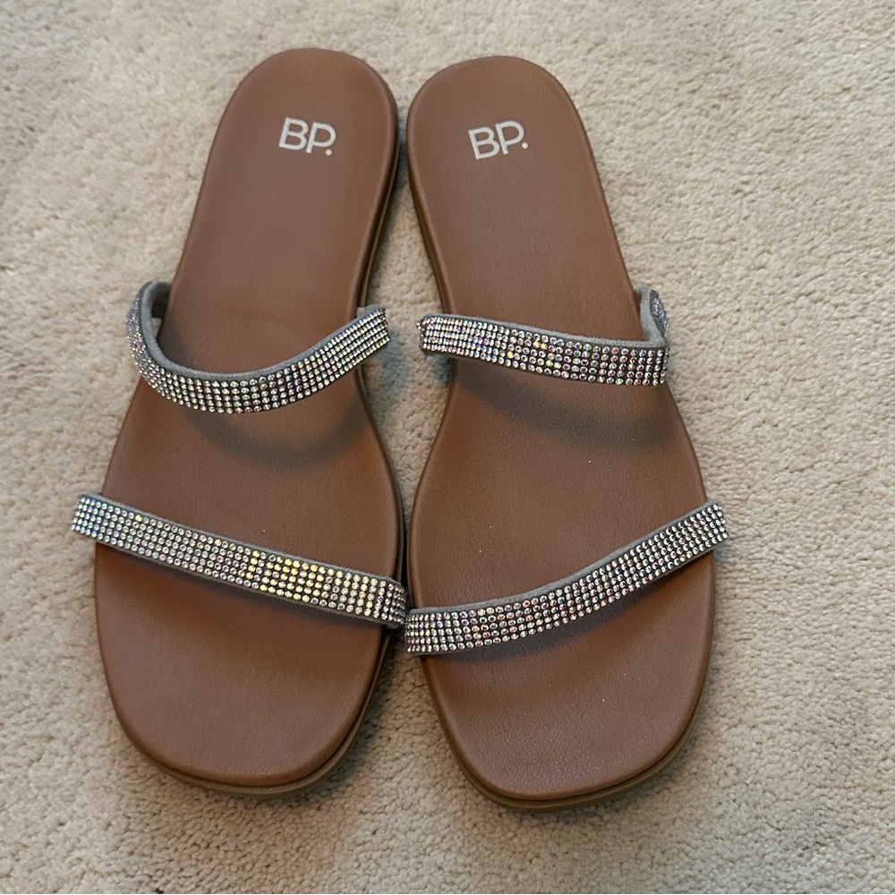 Nordstrom Silver Rhinestone Sandals - Picture 4 of 5